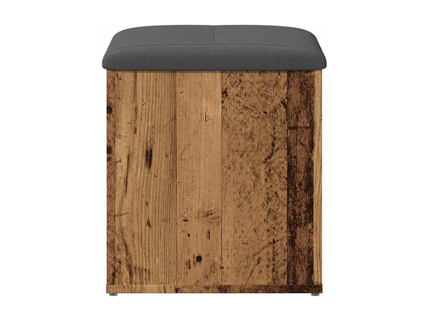 Banc de rangement vieux bois 42x42x45 cm bois d'ingénierie