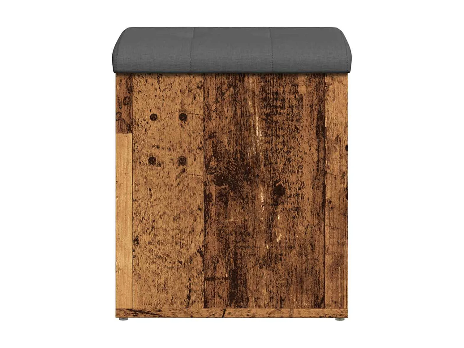 Banc de rangement vieux bois 42x42x45 cm bois d'ingénierie