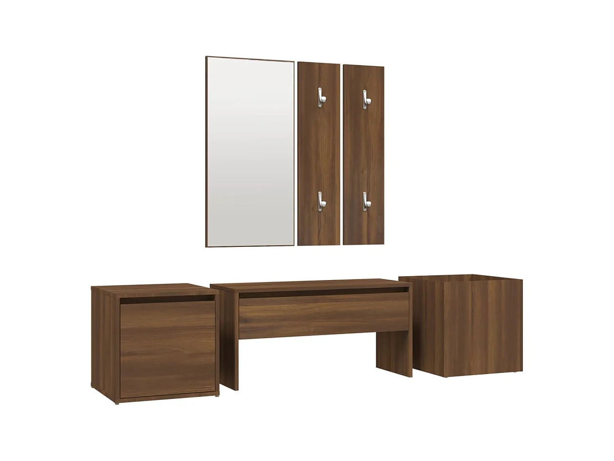 Flurmöbel-Set Braune Eiche Holzwerkstoff