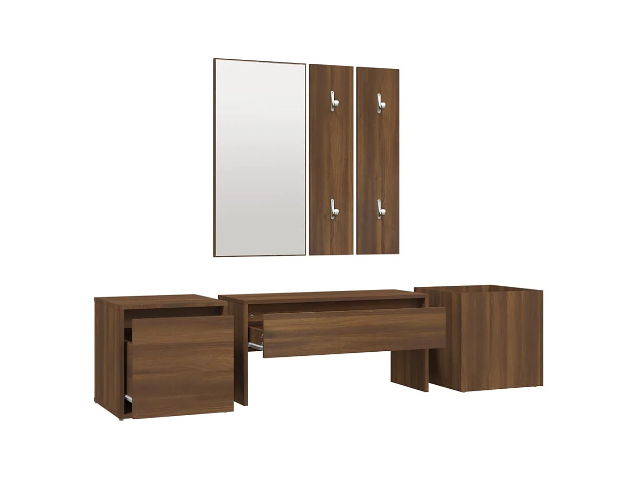 Flurmöbel-Set Braune Eiche Holzwerkstoff