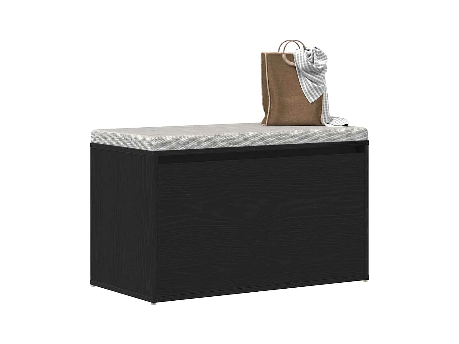 banc avec tiroir Noir 80 x 40 x 45 cm Bois d'ingénierie