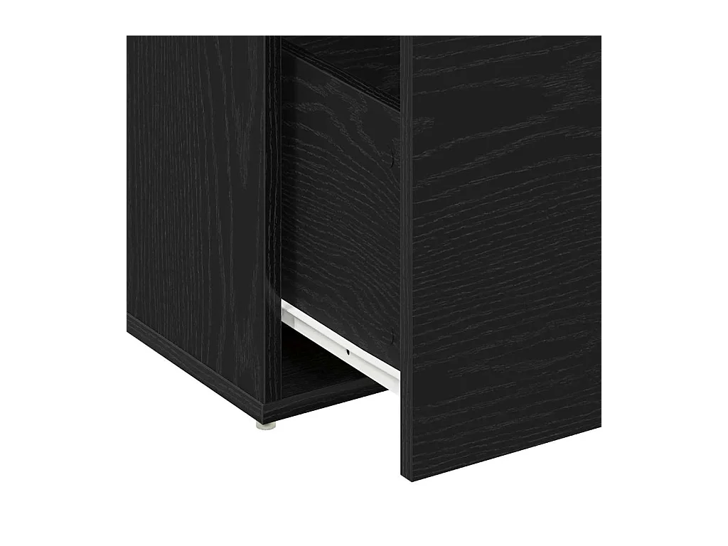 banc avec tiroir Noir 80 x 40 x 45 cm Bois d'ingénierie