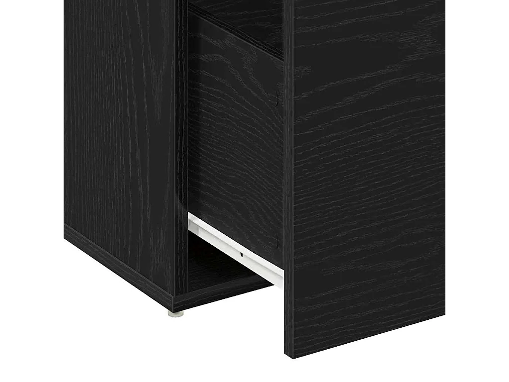 banc avec tiroir Noir 80 x 40 x 45 cm Bois d'ingénierie