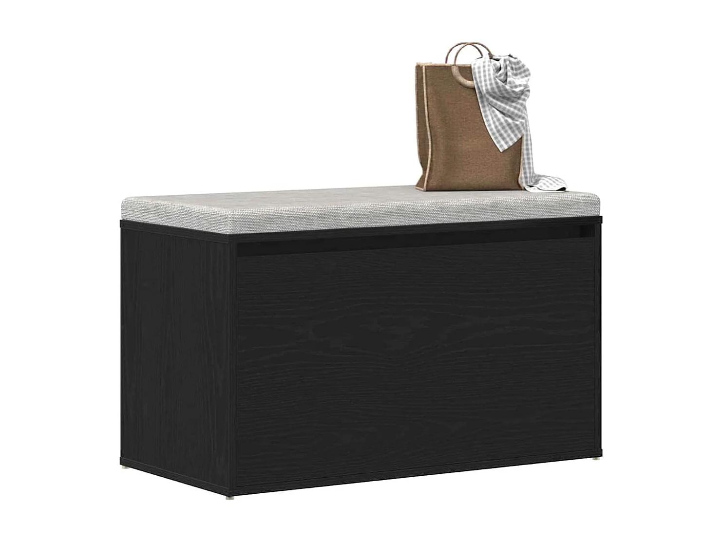 banc avec tiroir Noir 80 x 40 x 45 cm Bois d'ingénierie