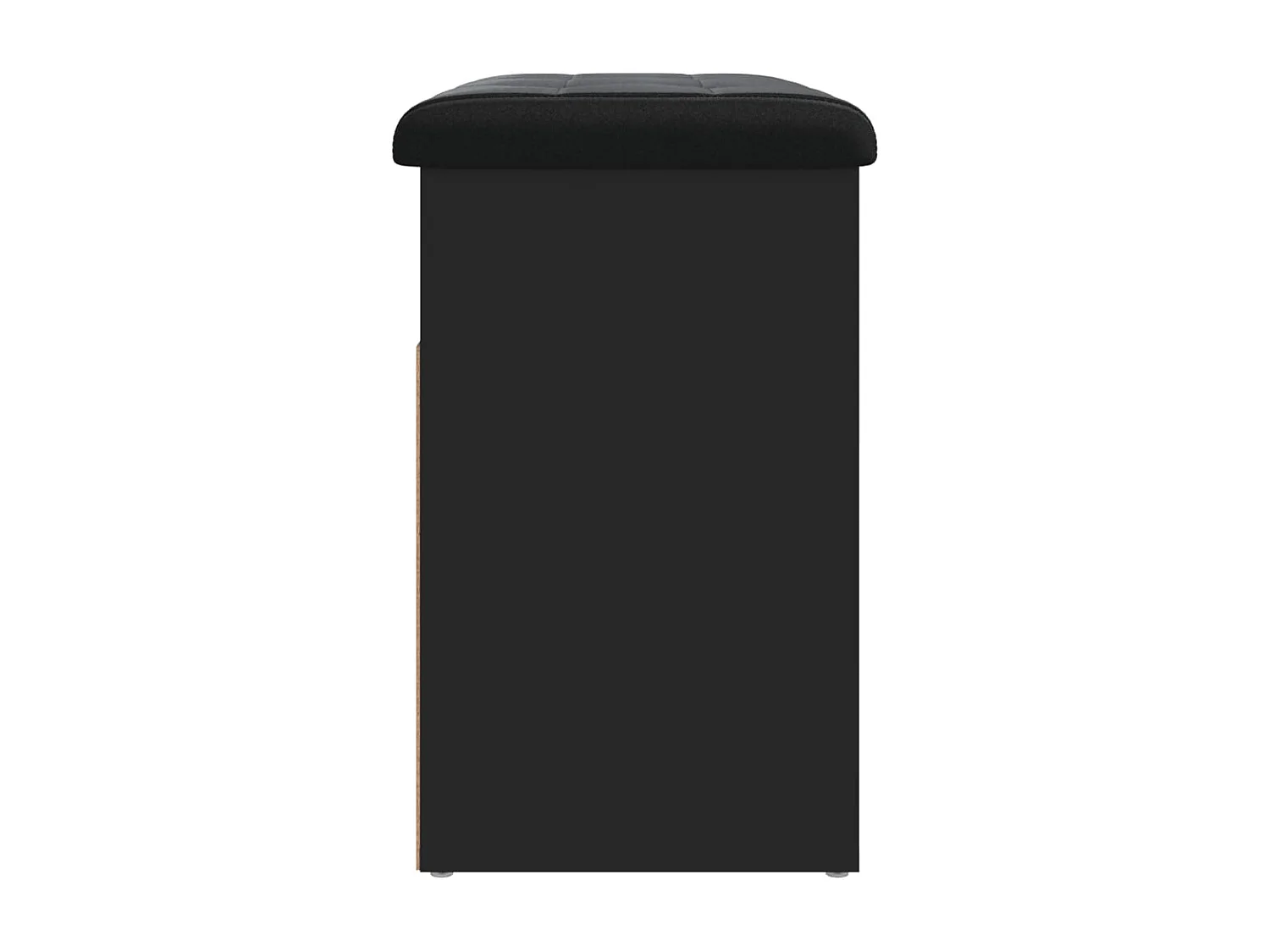 Banco zapatero negro 62x32x50 cm madera de ingeniería