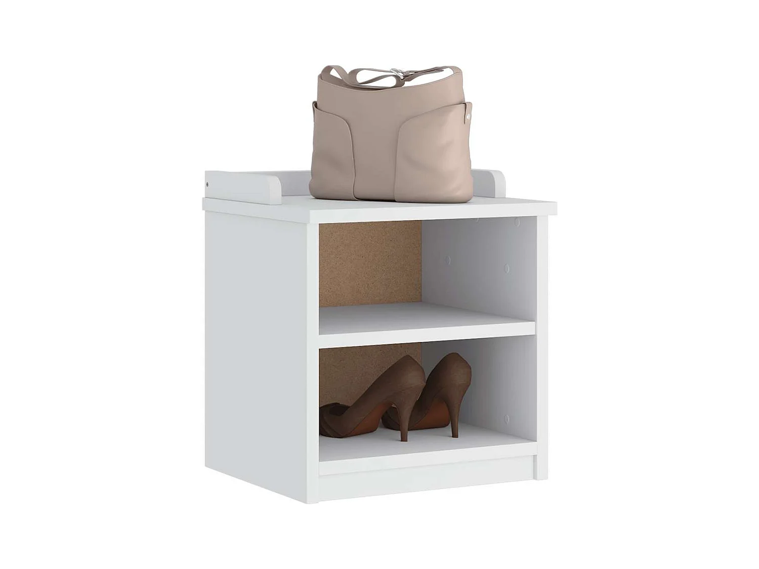 SANDNES weiße Flurbank 45x40x50 cm massives Kiefernholz