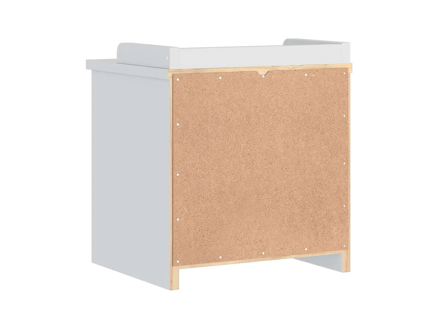 SANDNES weiße Flurbank 45x40x50 cm massives Kiefernholz