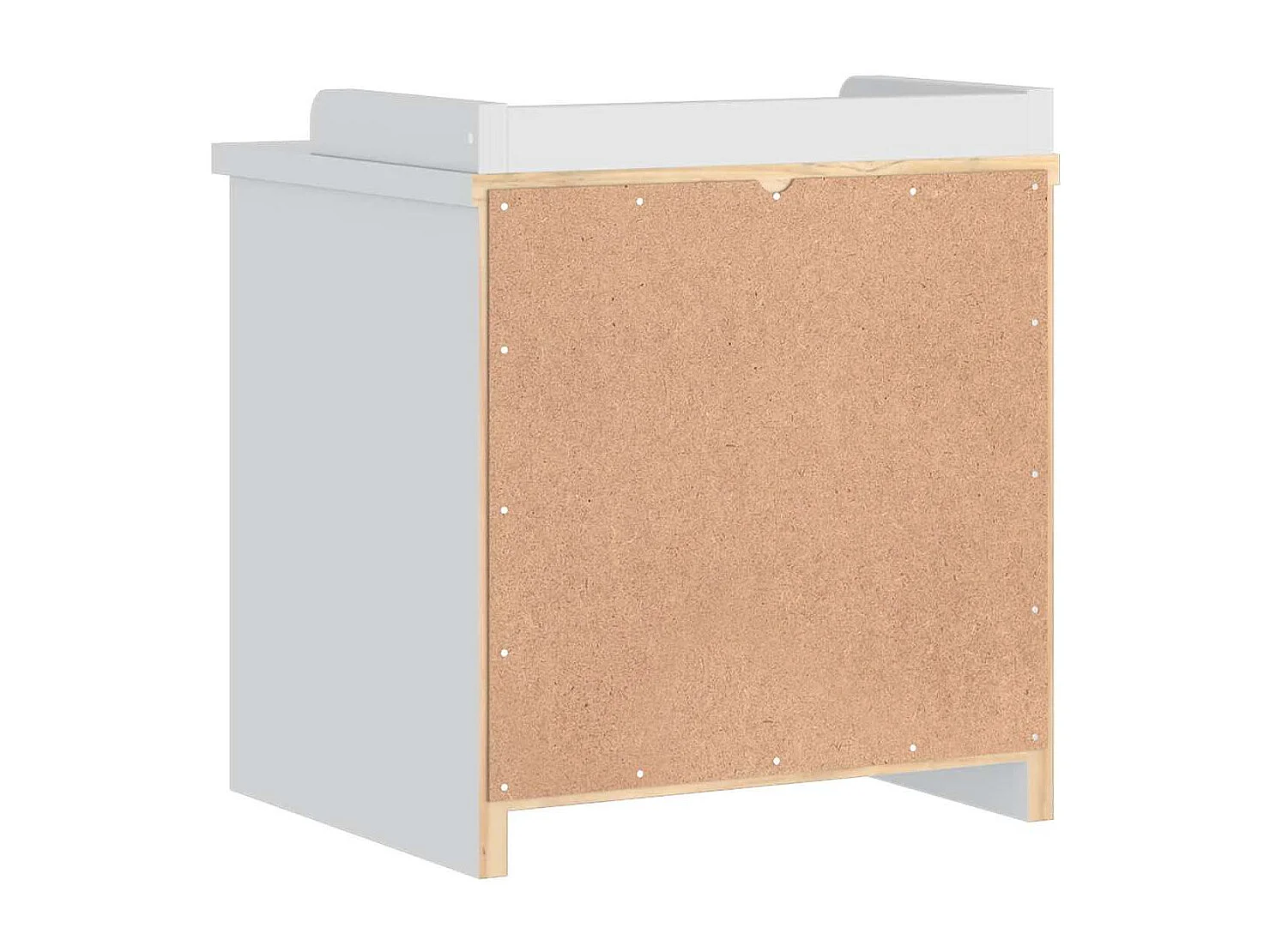 Panca da ingresso SANDNES bianca 45x40x50 cm in legno massello di pino