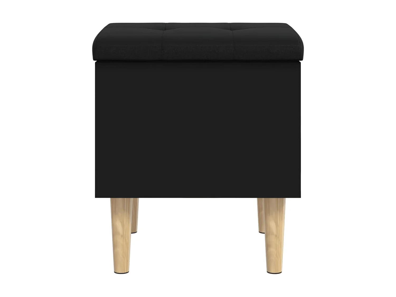 Panca contenitore nera 42x42x46 cm in legno ingegnerizzato