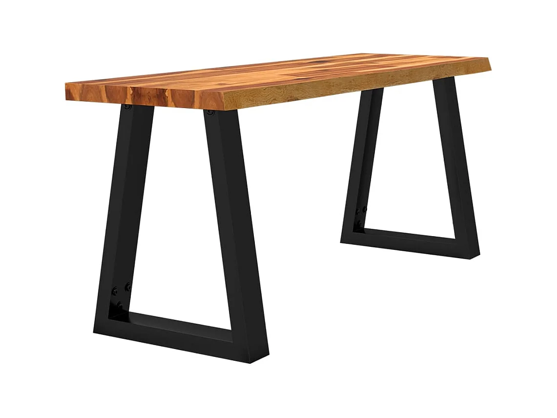 Bank mit Baumkante 110 cm massives Akazienholz