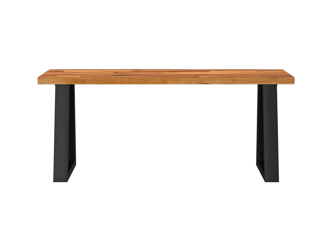 Bank mit Baumkante 110 cm massives Akazienholz