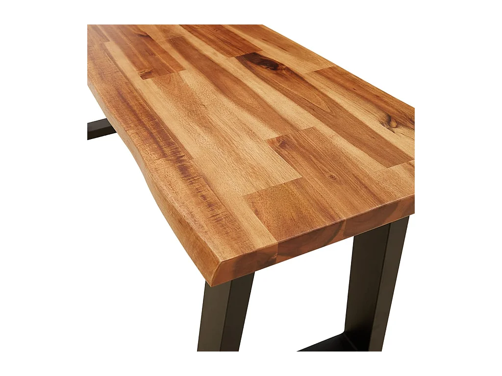 Bank mit Baumkante 110 cm massives Akazienholz