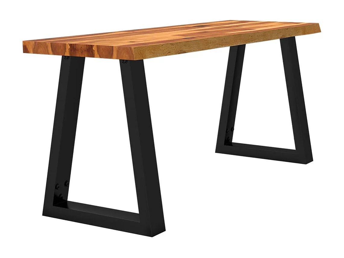 Panca con bordo vivo 110 cm in legno massello di acacia