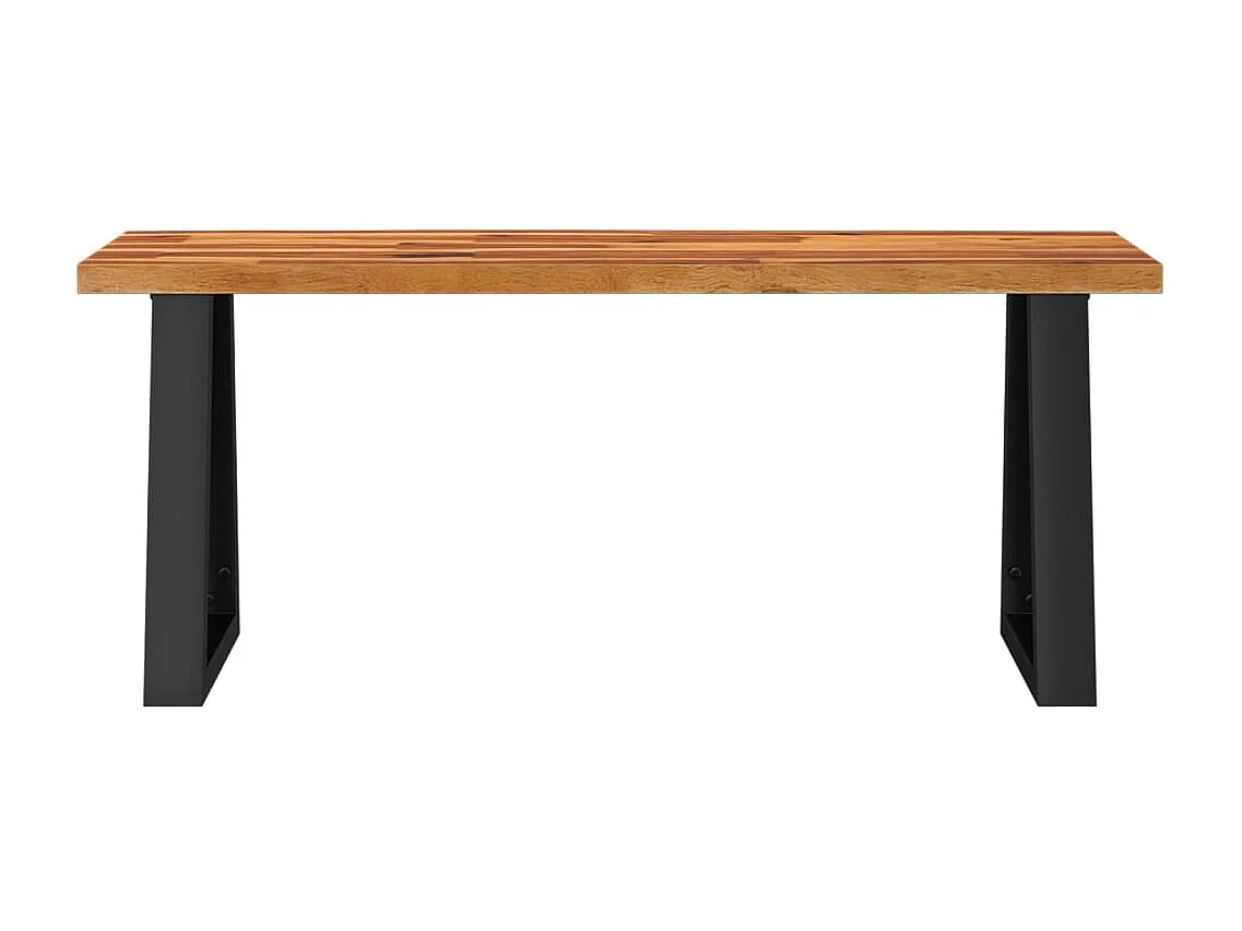 Panca con bordo vivo 110 cm in legno massello di acacia