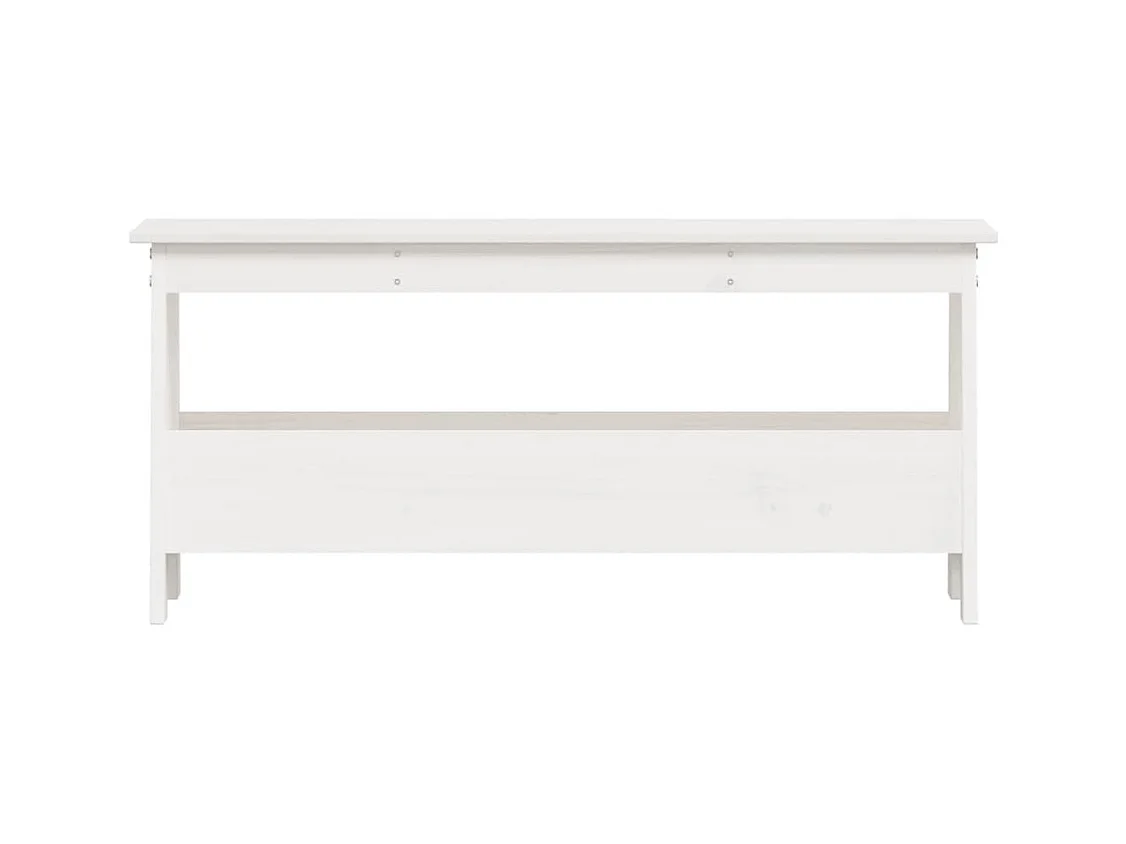 Banc d'entrée blanc 100x28x45 cm bois de pin massif