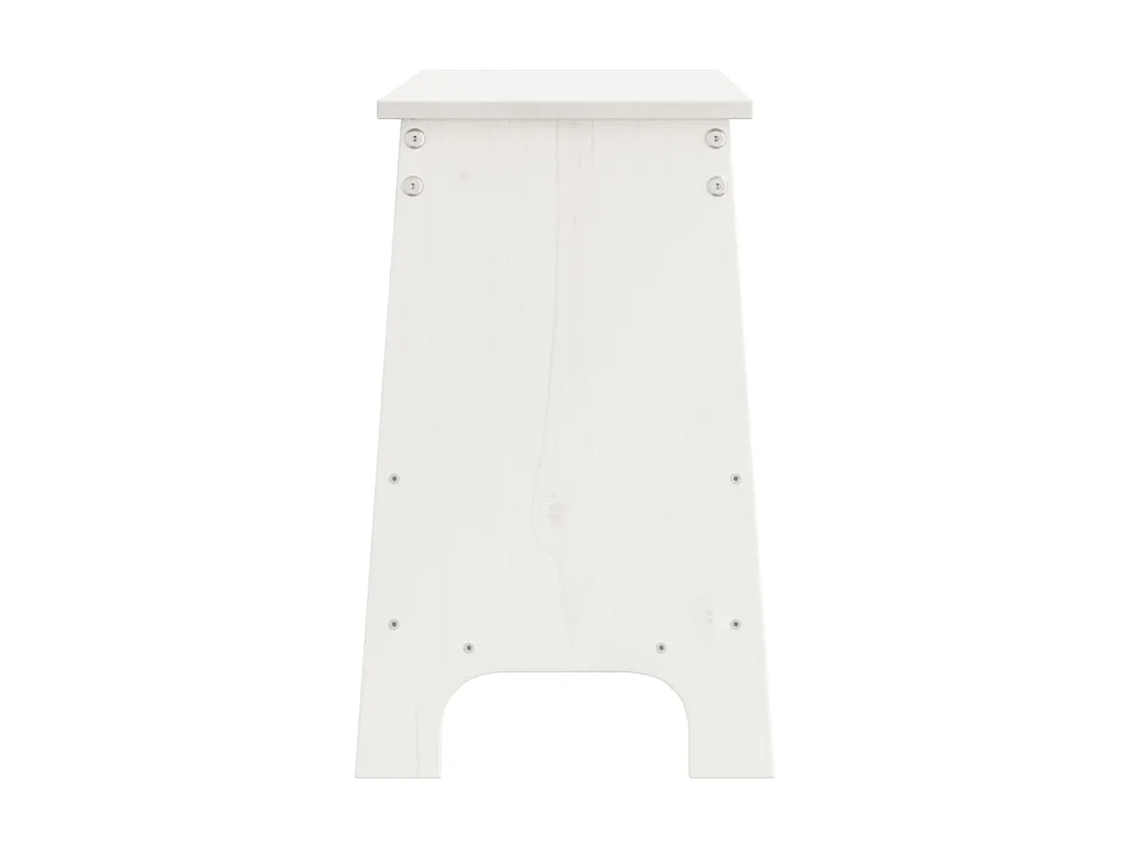 Banc d'entrée blanc 100x28x45 cm bois de pin massif