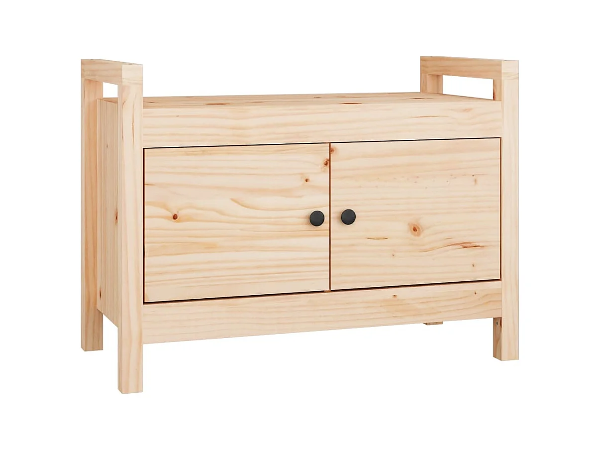 Eingangsbank 80x40x60 cm Massivholz Kiefer