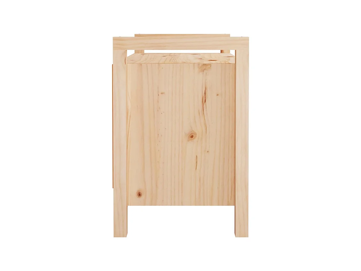 Eingangsbank 80x40x60 cm Massivholz Kiefer