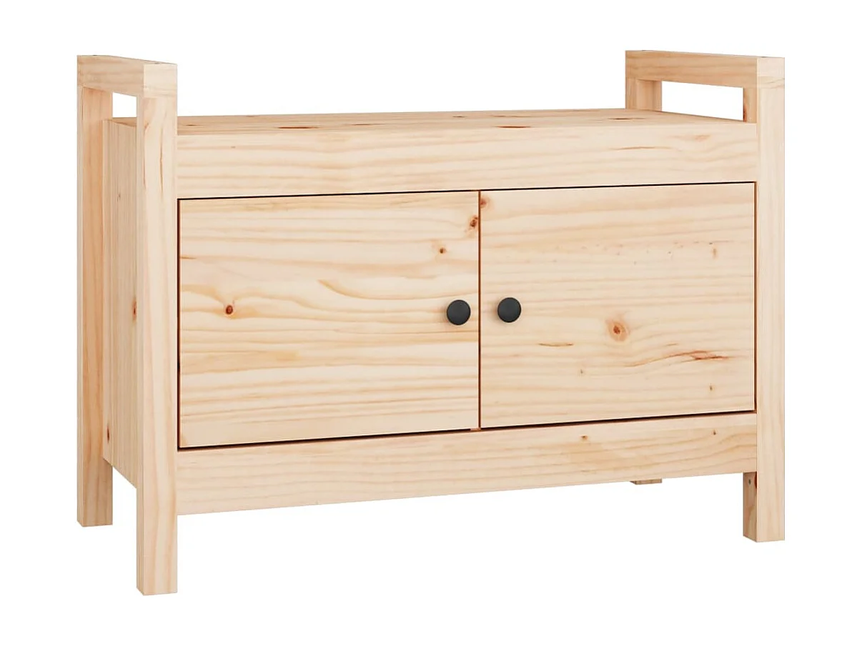 Panca da ingresso 80x40x60 cm Legno massello di pino