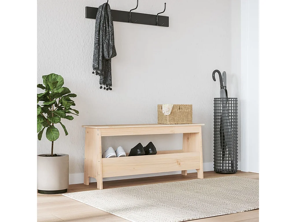 Banc d'entrée 100x28x45 cm bois de pin massif