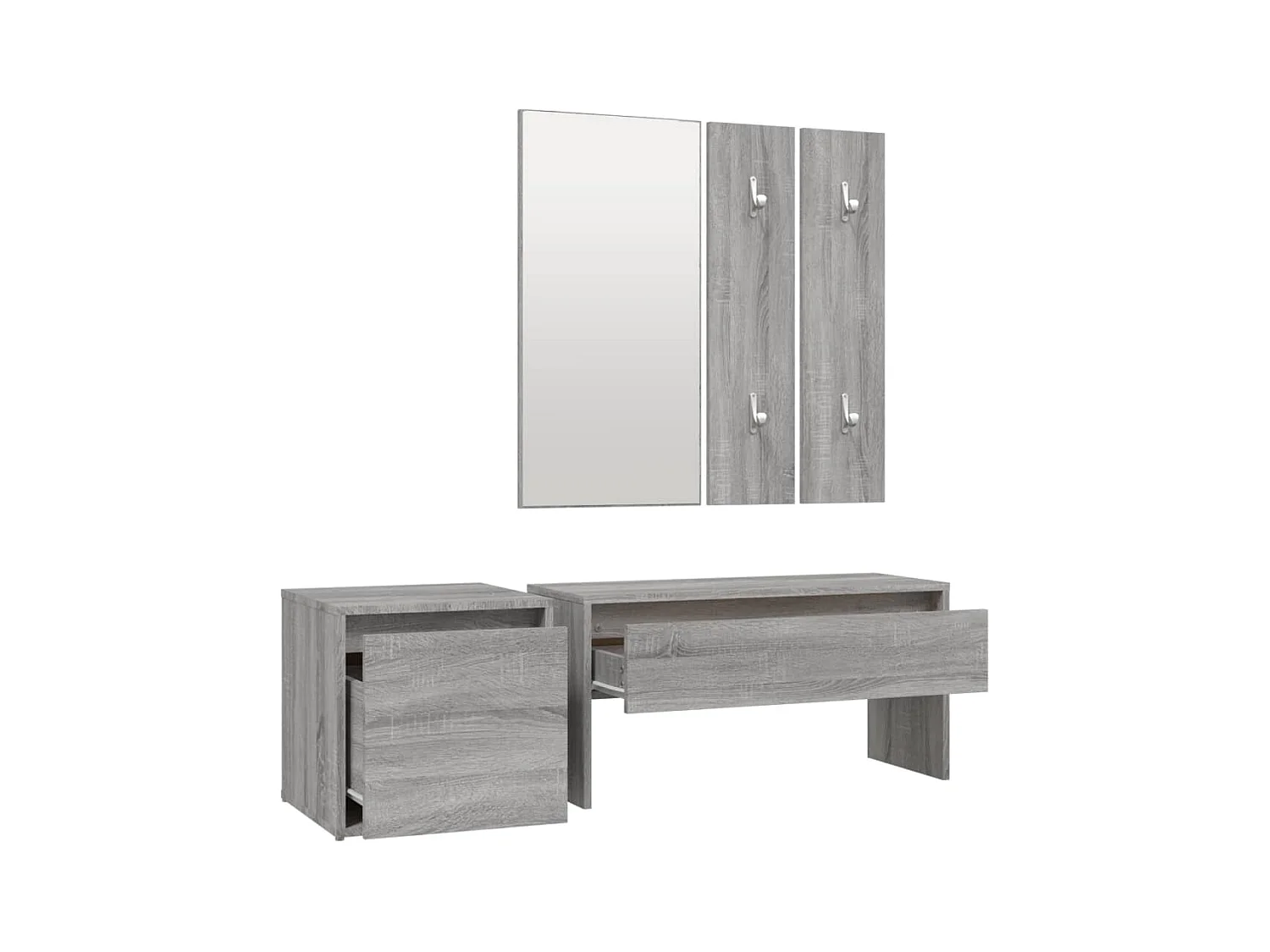 Flurmöbel-Set Sonoma Grau, Holzwerkstoff