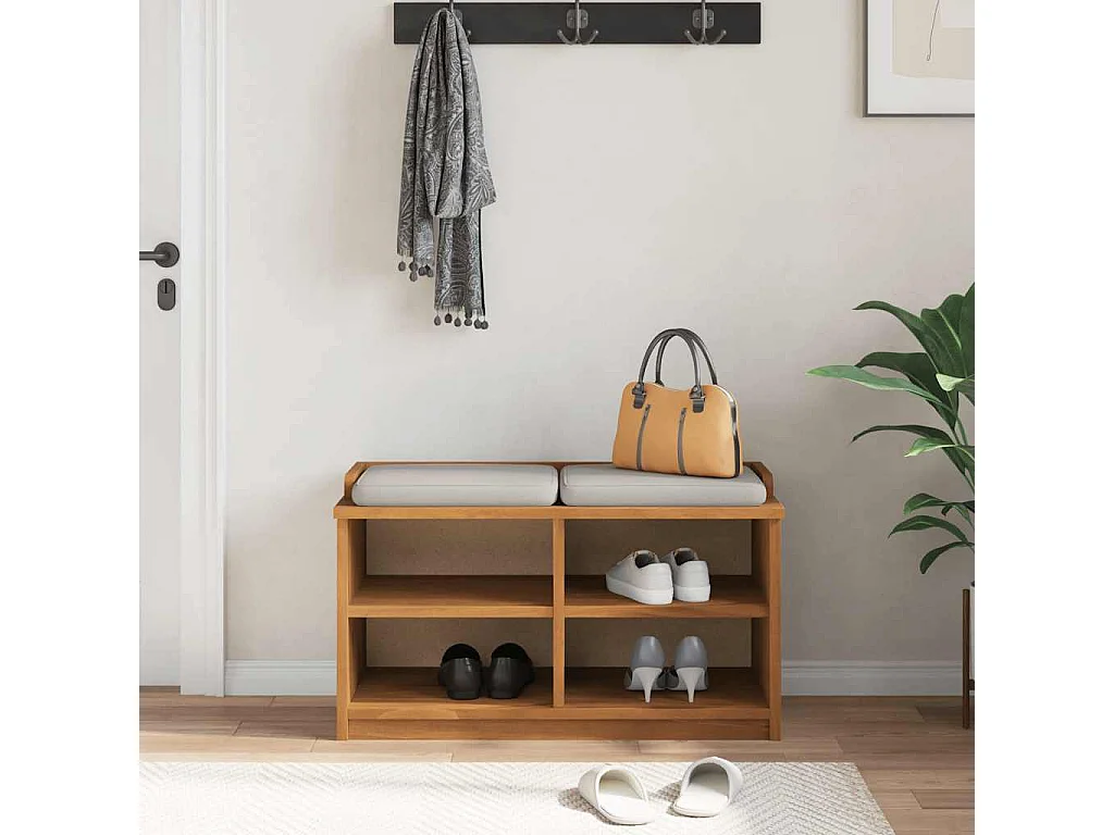 Panca da ingresso SANDNES 87x40x50 cm in legno massello di pino