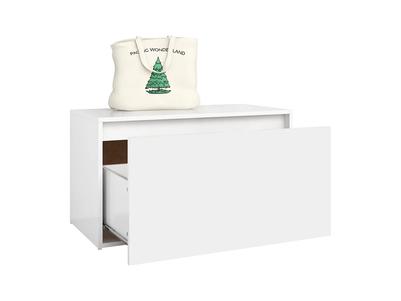 Banc d'entrée 80x40x45 cm Blanc Bois d’ingénierie