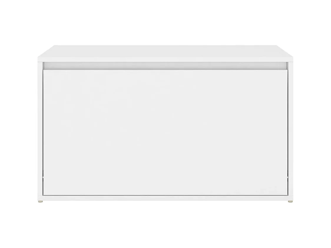 Banc d'entrée 80x40x45 cm Blanc Bois d’ingénierie