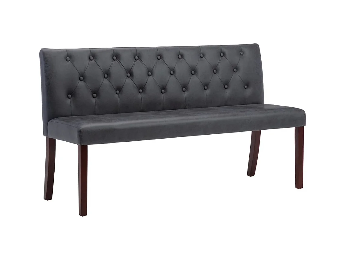 Bank 148,5 cm Grau Ähnliches Leder