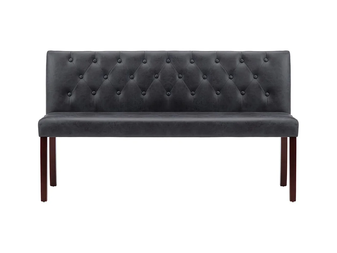 Bank 148,5 cm Grau Ähnliches Leder