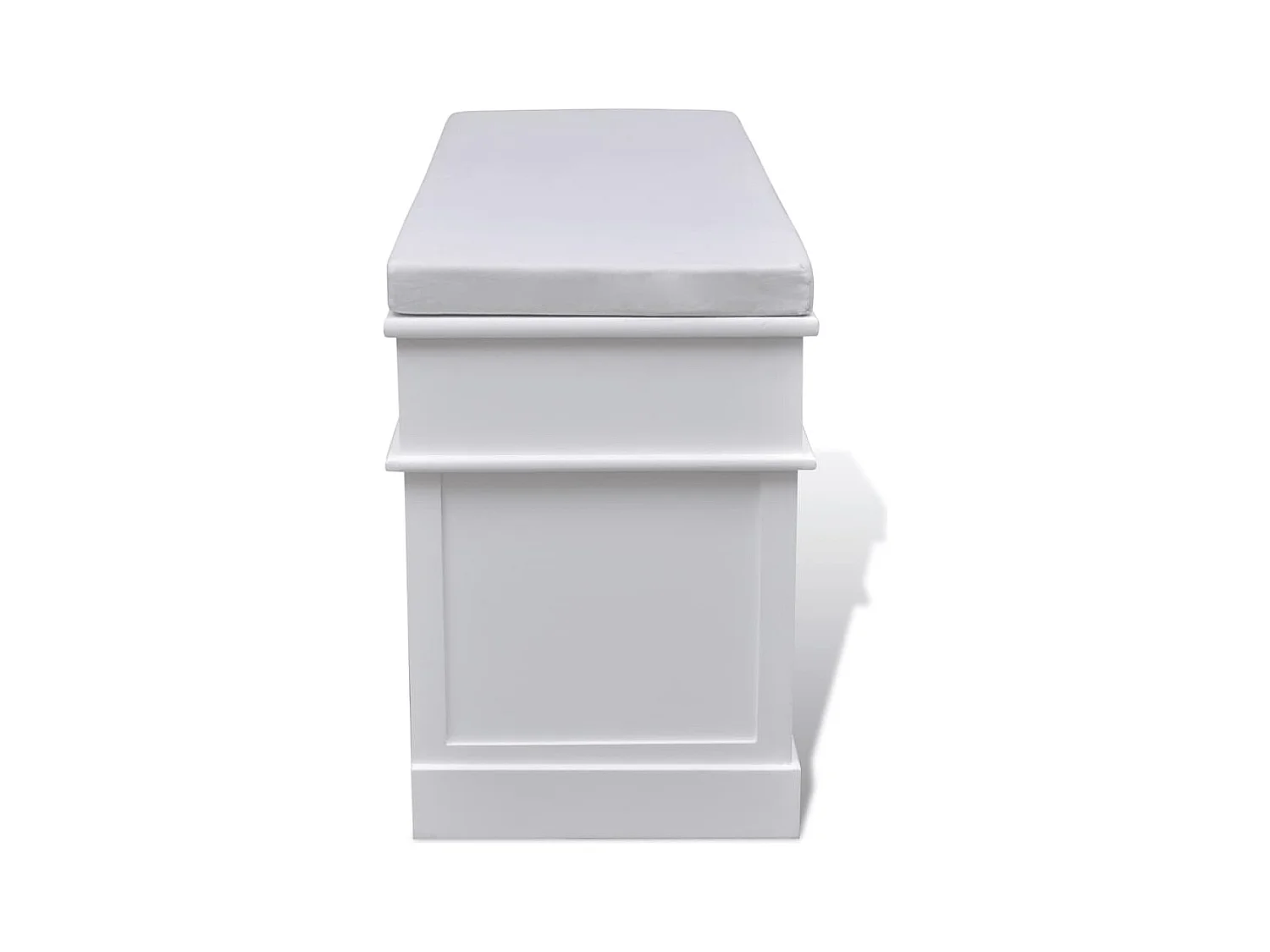 Banc d'entrée et de rangement avec coussin 2 tiroirs Blanc