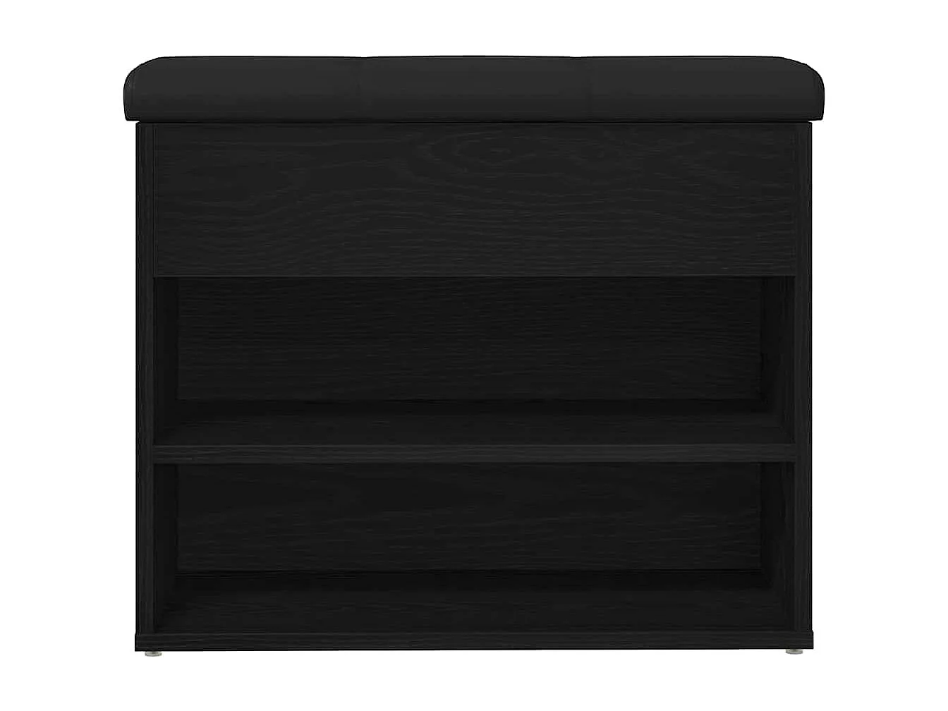 Banc à chaussures Noir 60 x 30 x 48 cm Bois d'ingénierie