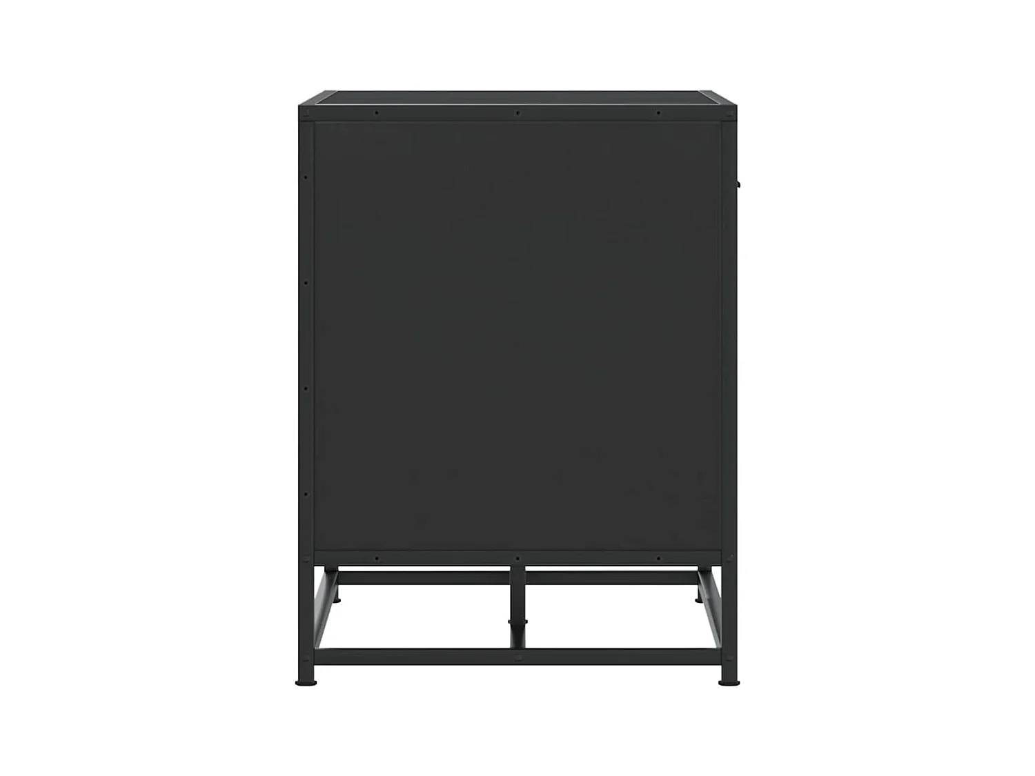 Banc à chaussures noir 60x40x53,5 cm bois d'ingénierie et métal