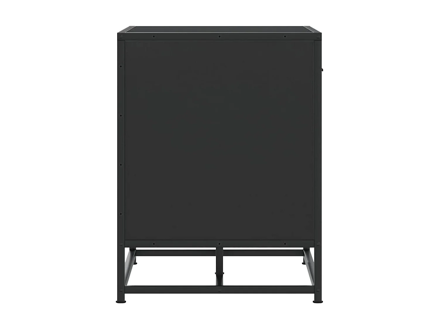 Banc à chaussures noir 60x40x53,5 cm bois d'ingénierie et métal