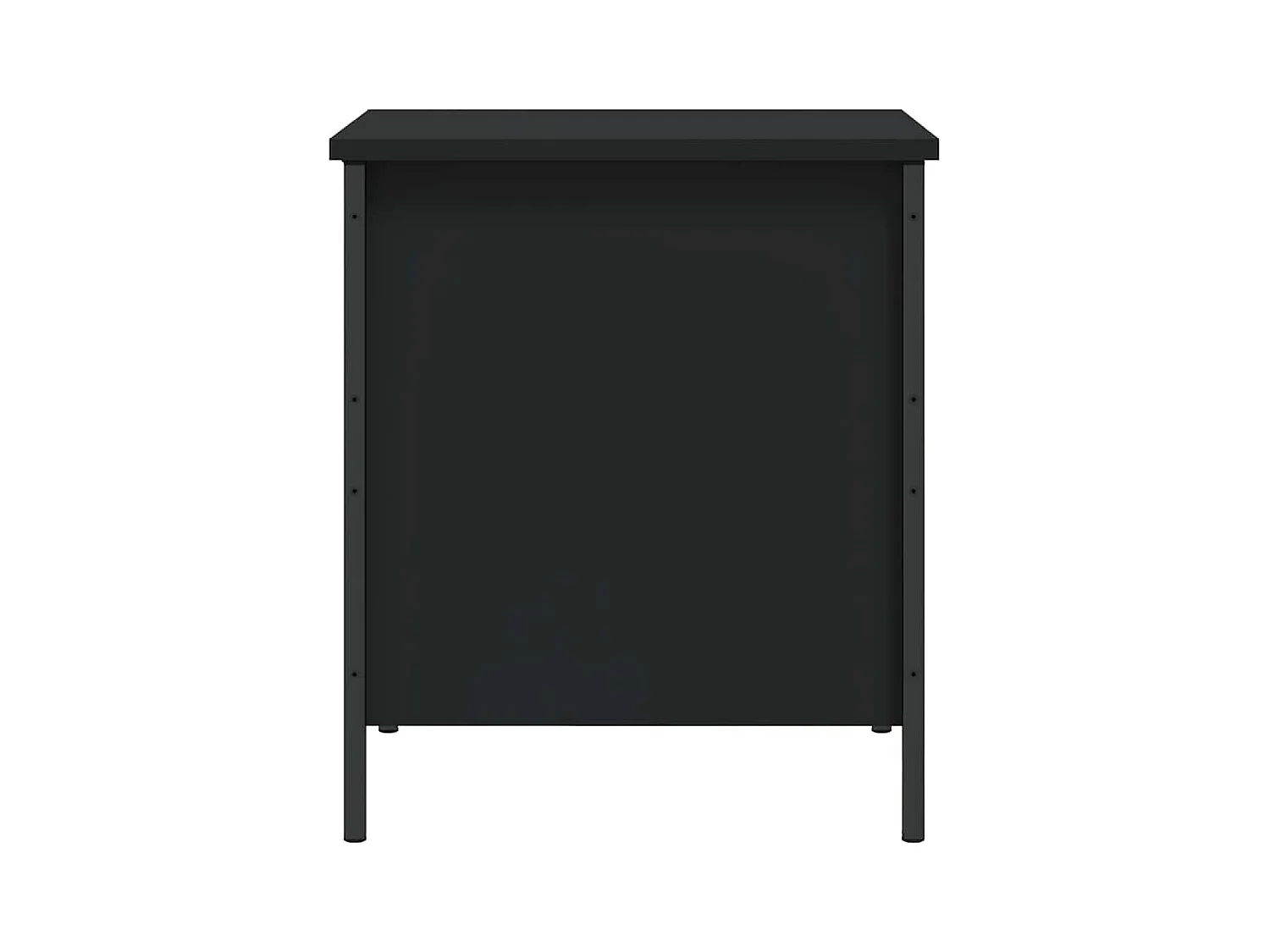 Panca contenitore nera 40x42,5x50 cm in legno ingegnerizzato