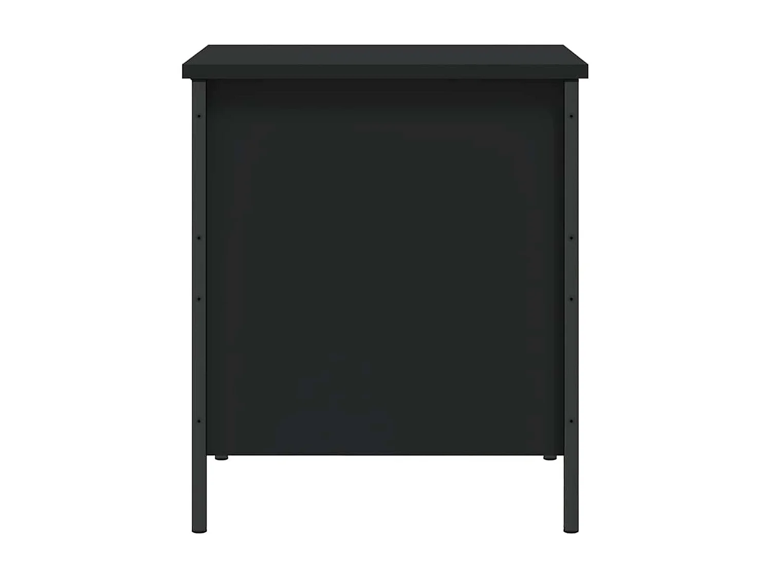 Banco de almacenaje negro 40x42,5x50 cm madera de ingeniería