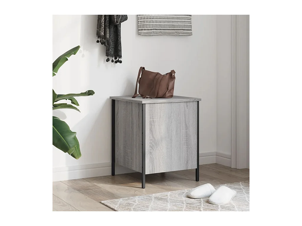 Sonoma graue Aufbewahrungsbank 40 x 42,5 x 50 cm Holzwerkstoff