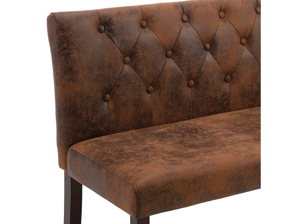 Panca 120 cm Marrone Similicuir daim