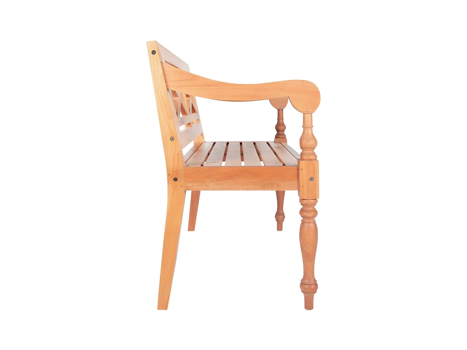 Batavia Bank 98 cm Massivholz Mahagoni Hellbraun