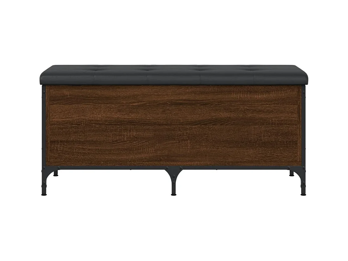 Braune Eichen-Truhenbank 102x42x45 cm Holzwerkstoff