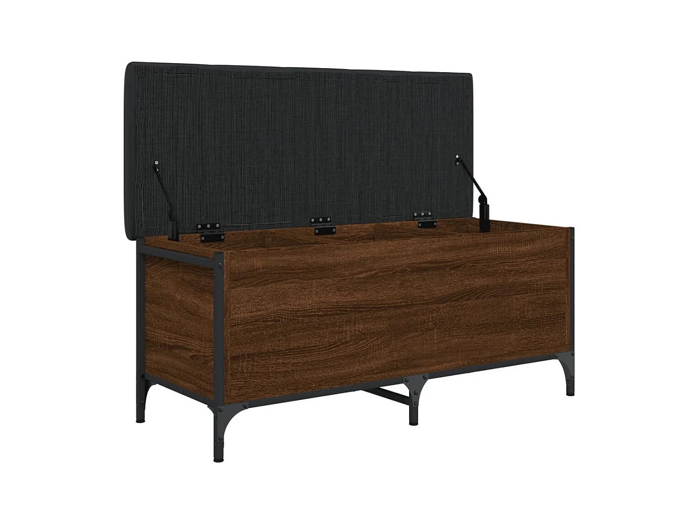 Braune Eichen-Truhenbank 102x42x45 cm Holzwerkstoff