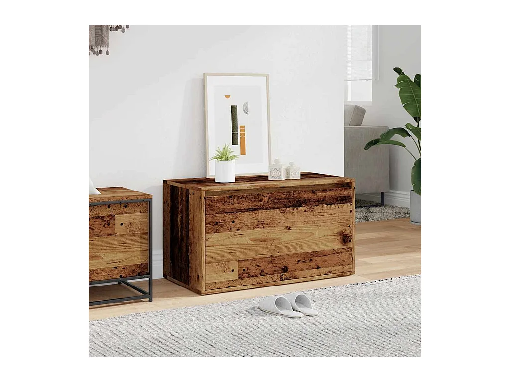 Banc d'entrée 80x40x45 cm vieux bois bois d'ingénierie