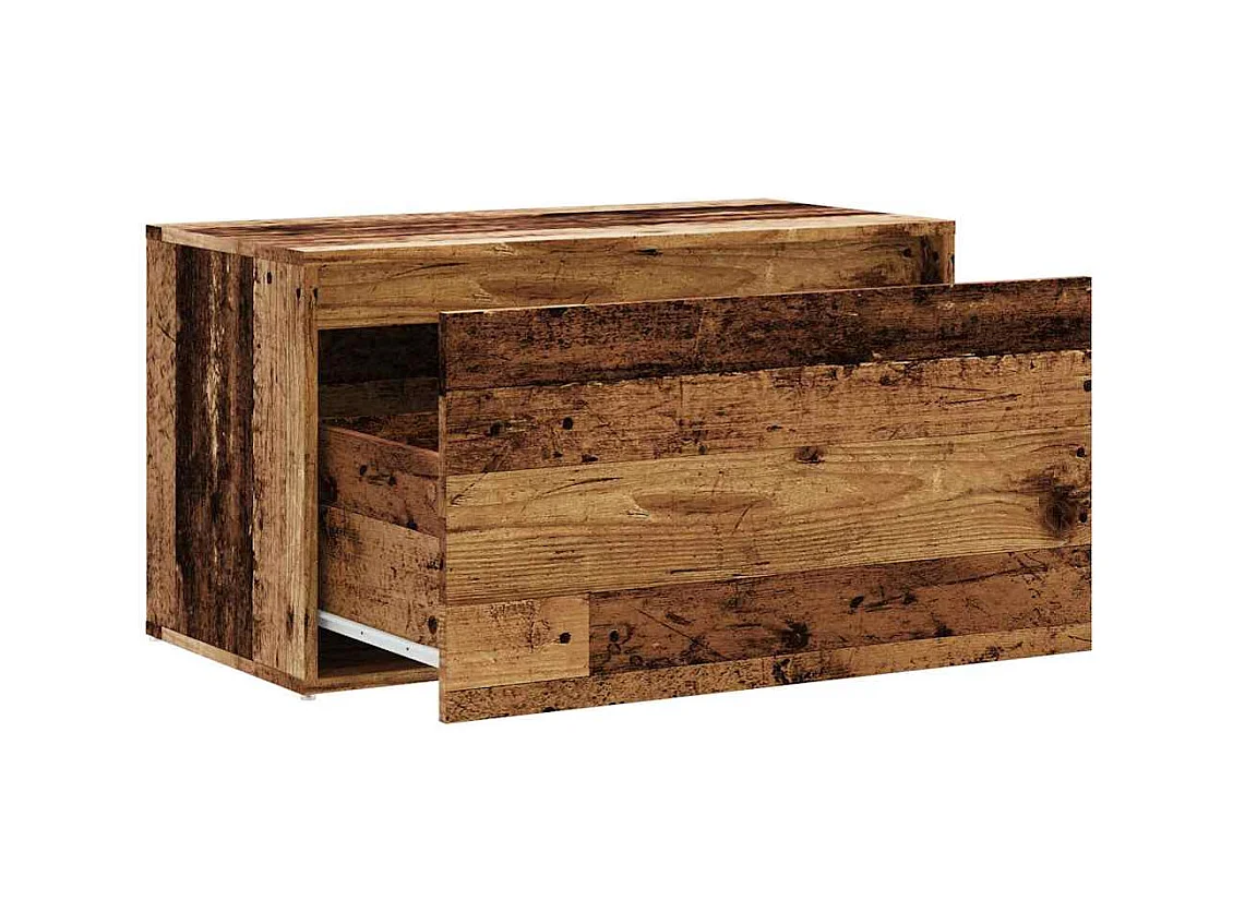 Banc d'entrée 80x40x45 cm vieux bois bois d'ingénierie