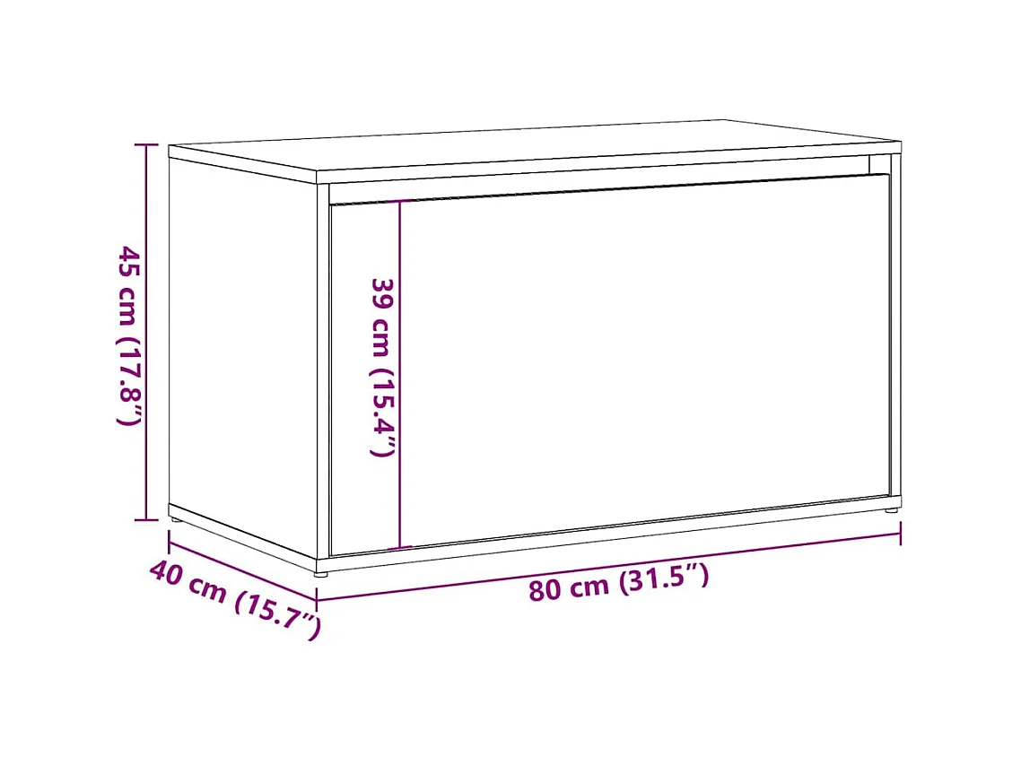 Banc d'entrée 80x40x45 cm vieux bois bois d'ingénierie