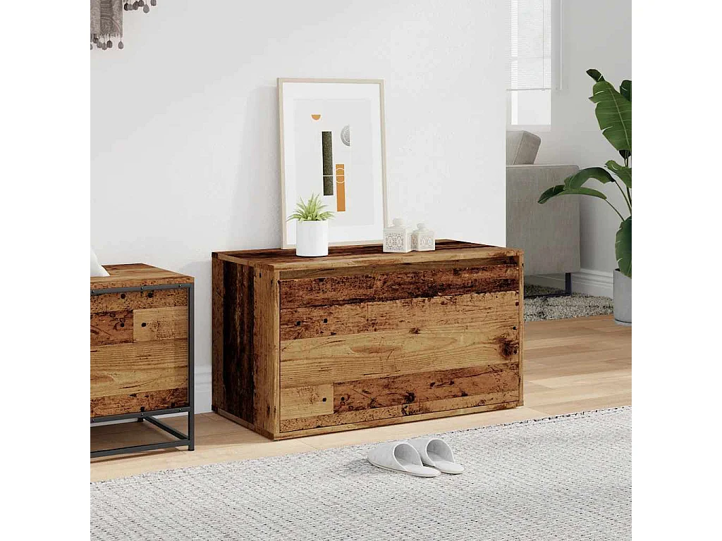 Banc d'entrée 80x40x45 cm vieux bois bois d'ingénierie