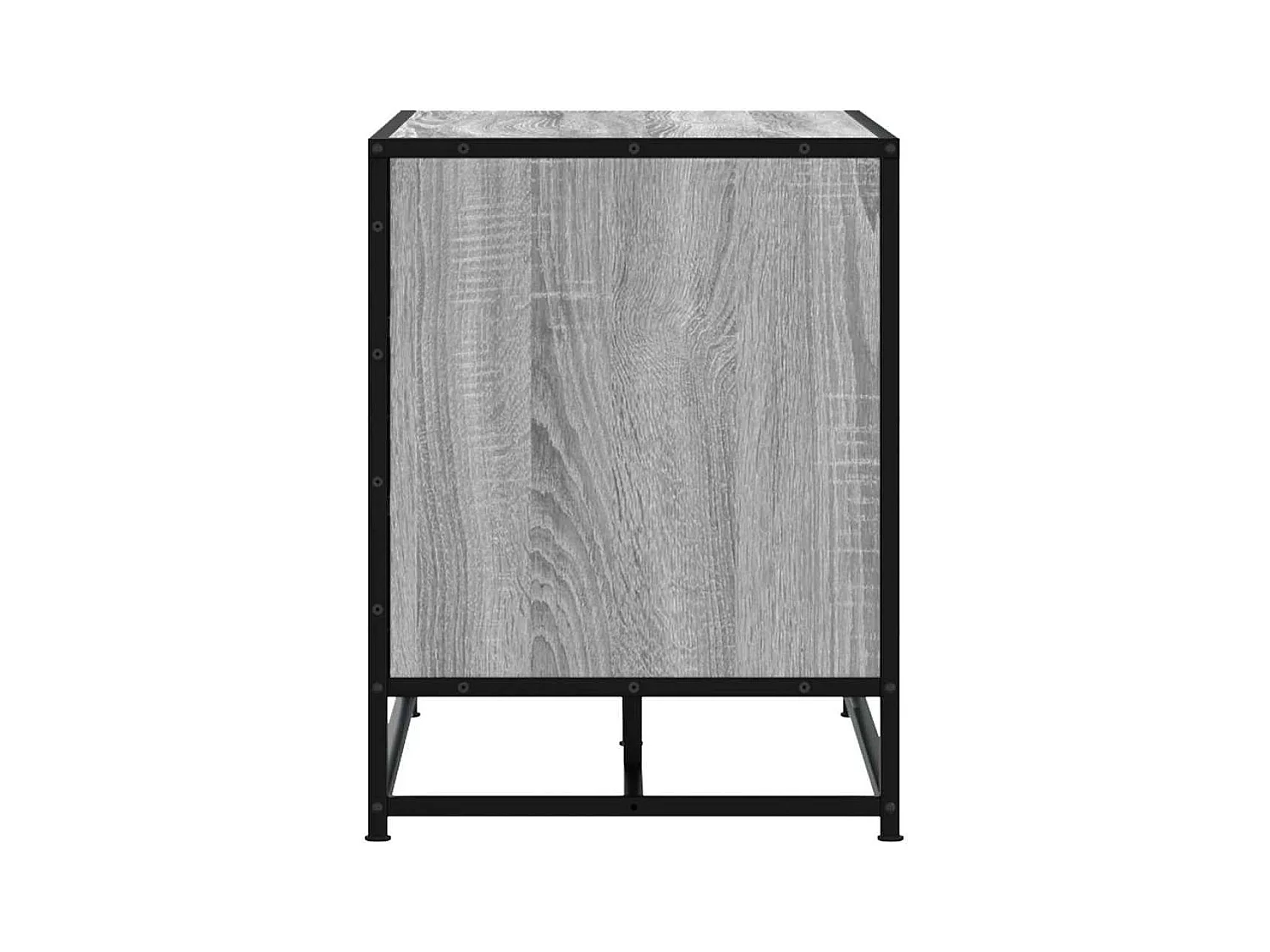 Panca portascarpe in legno ingegnerizzato e metallo grigio Sonoma