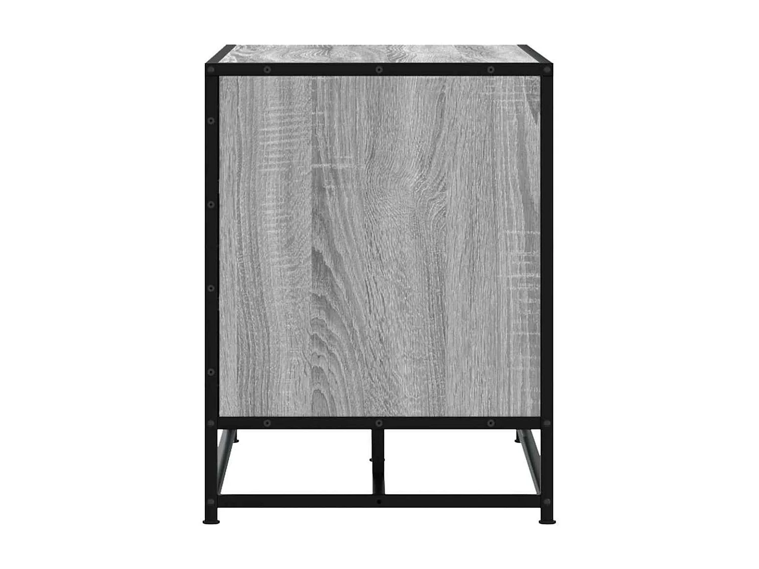 Panca portascarpe in legno ingegnerizzato e metallo grigio Sonoma