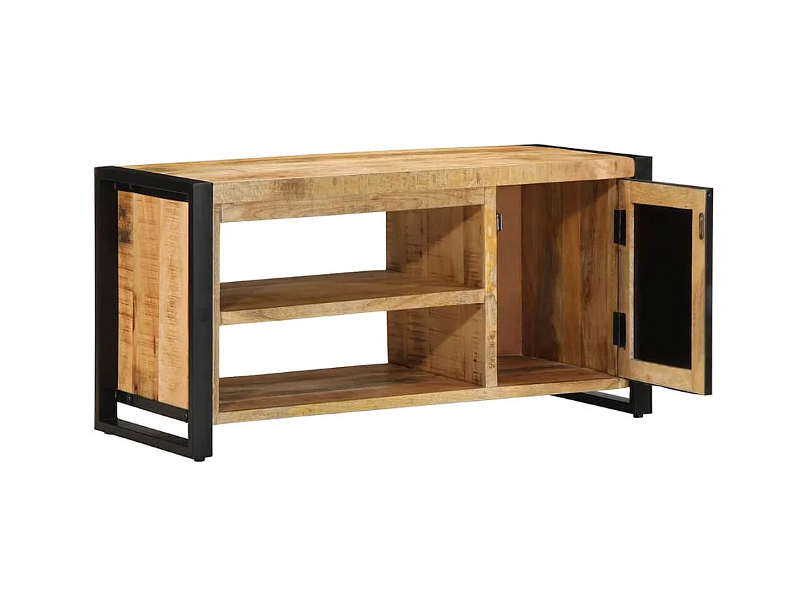 Banc à Chaussures Marron Bois de manguier massif