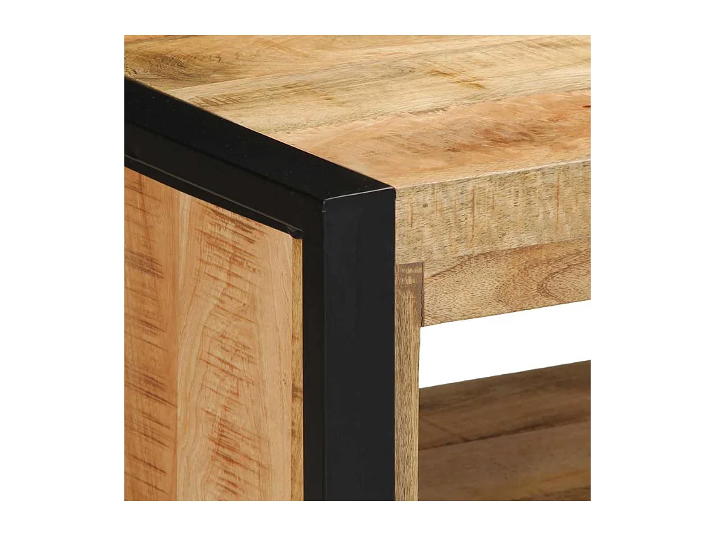 Banc à Chaussures Marron Bois de manguier massif