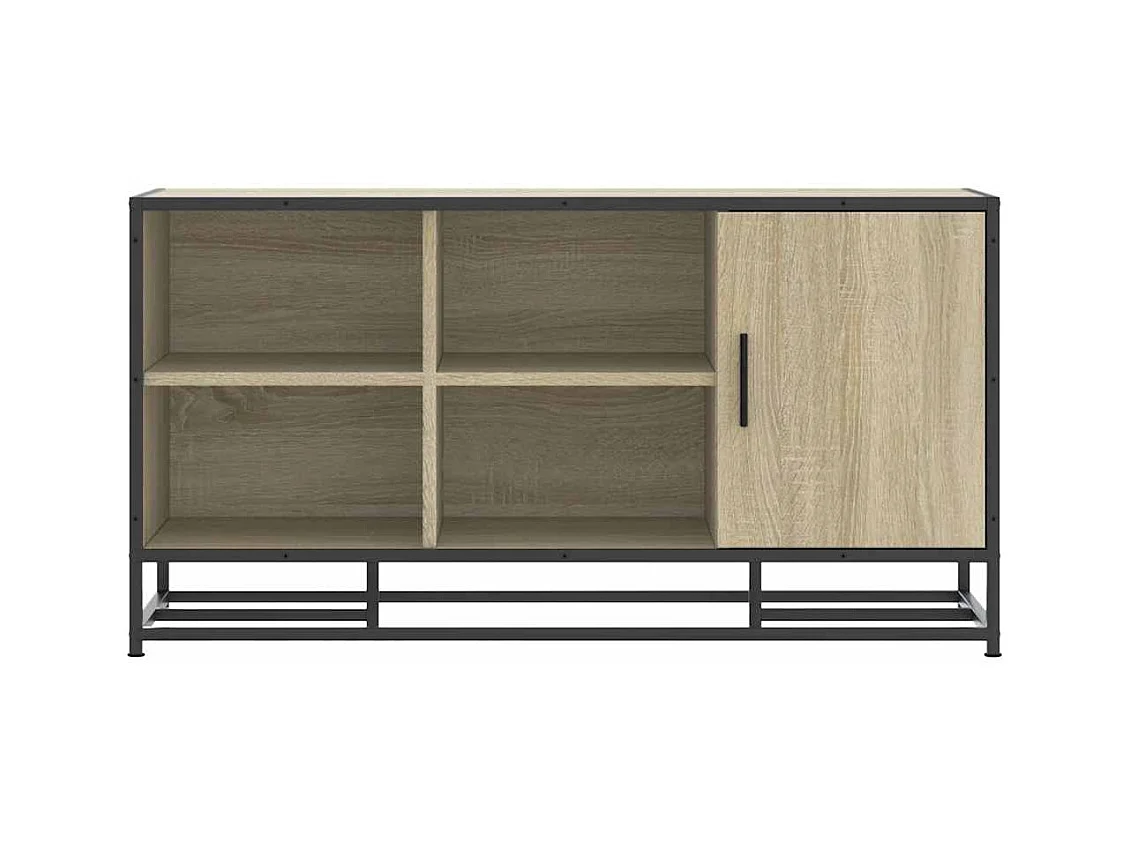 Banc à chaussures chêne sonoma bois d'ingénierie et métal